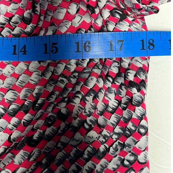 Walter Shirt Size 4 Pink Black Gray Silk Short Sleeve Pleated Corpcore Classic - Picture 15 of 16